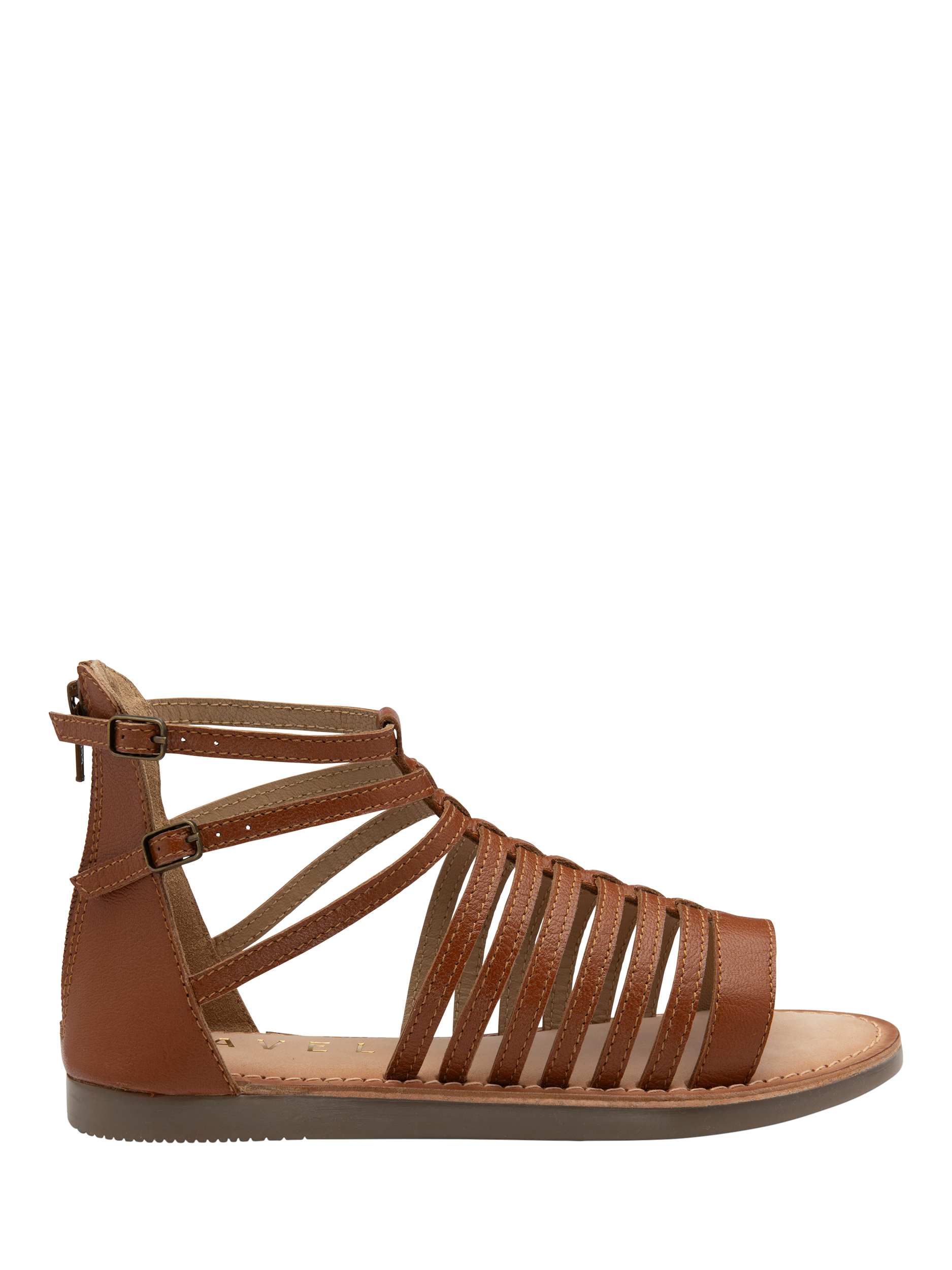 Product image 1 of 4, which shows Ravel Etton Leather Gladiator Sandals, Tan, 3