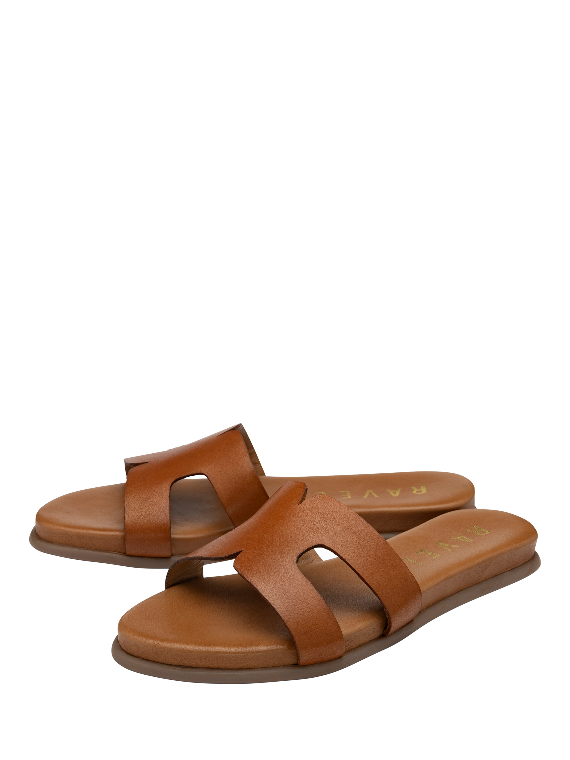 Product image 2 of 4, which shows Ravel Fintry Leather Slider Sandals, Tan, 3