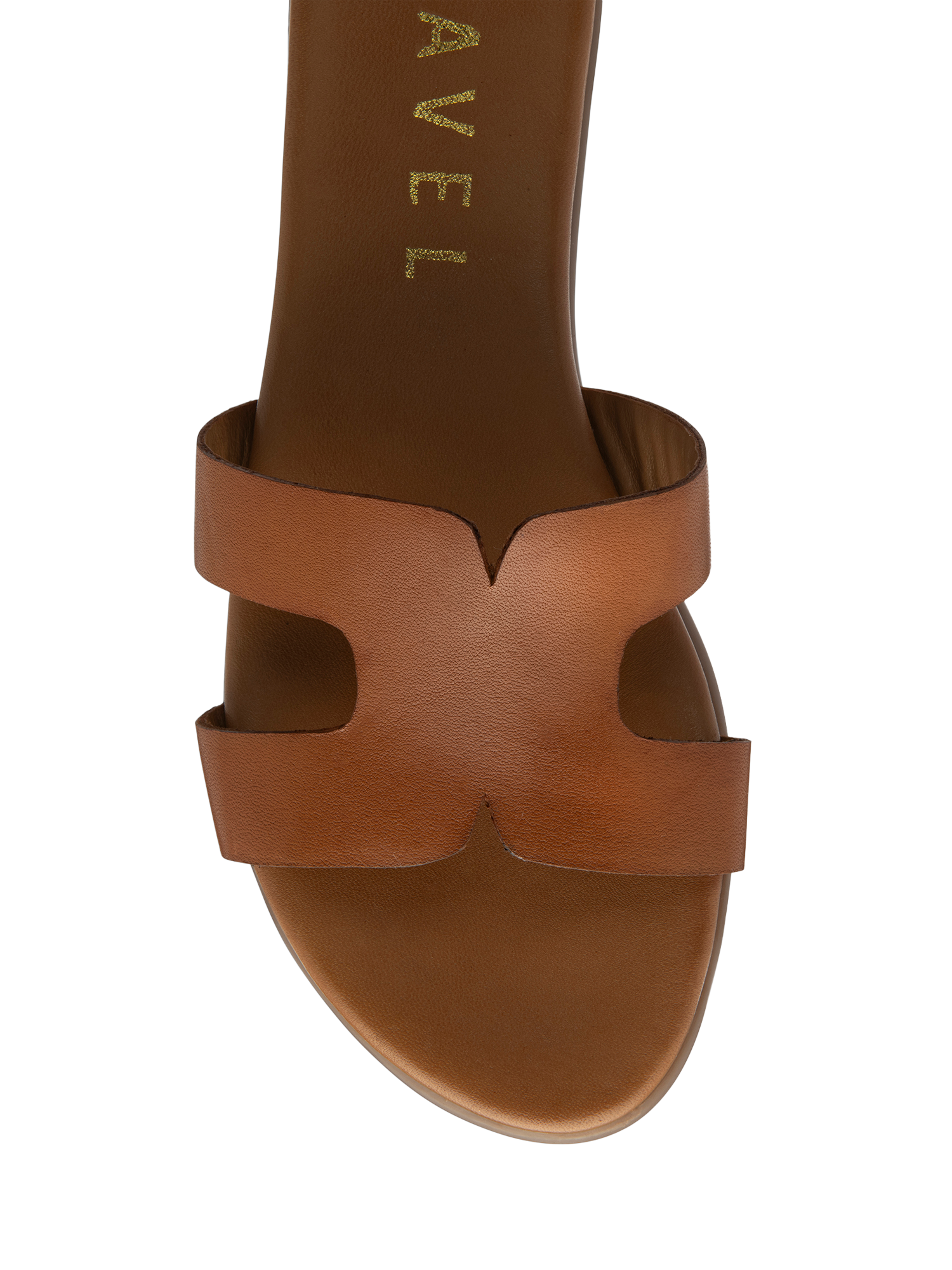Product image 4 of 4, which shows Ravel Fintry Leather Slider Sandals, Tan, 3