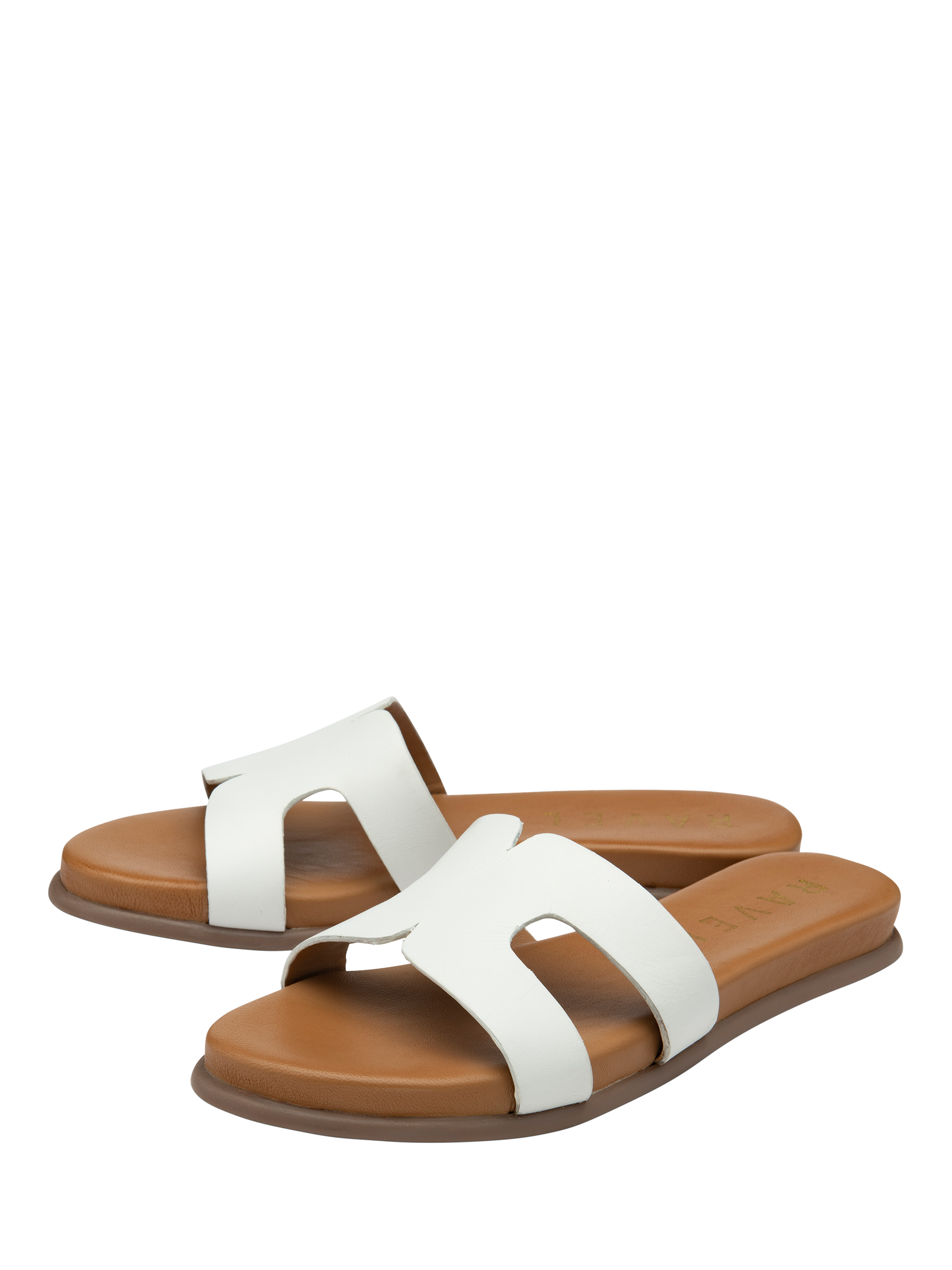 Product image 2 of 4, which shows Ravel Fintry Leather Slider Sandals, White, 3