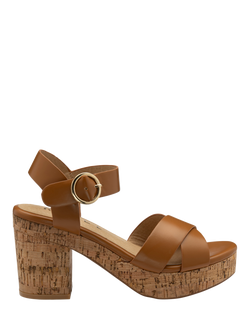 Ravel Ghent Block Heeled Open Toe Sandals, Tan