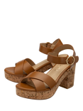 Ravel Ghent Block Heeled Open Toe Sandals, Tan