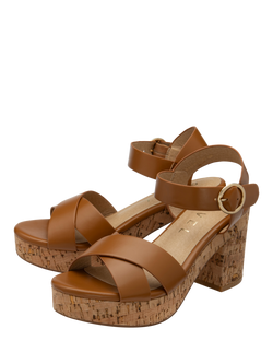 Ravel Ghent Block Heeled Open Toe Sandals - view 2, Tan