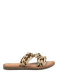 Ravel Harts Leather Interlink Strap Sandals, Brown/Multi