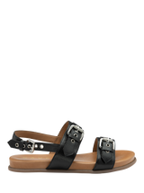 Black Leather Sandals