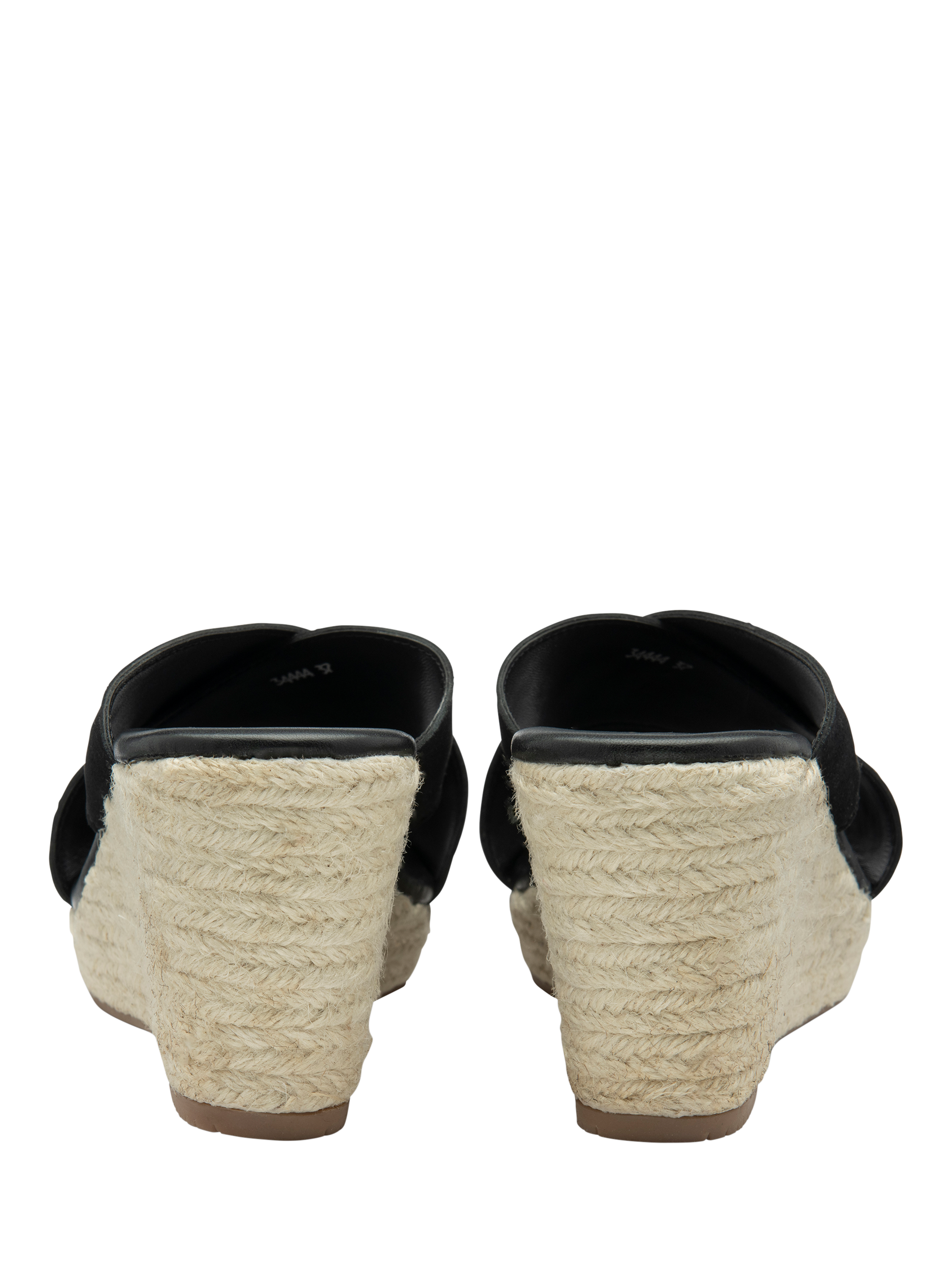 Product image 3 of 4, which shows Ravel Morley Suede Wedge Heeled Mule Sandals, Black, 3