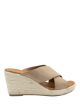Ravel Morley Suede Wedge Heeled Mule Sandals, Sand