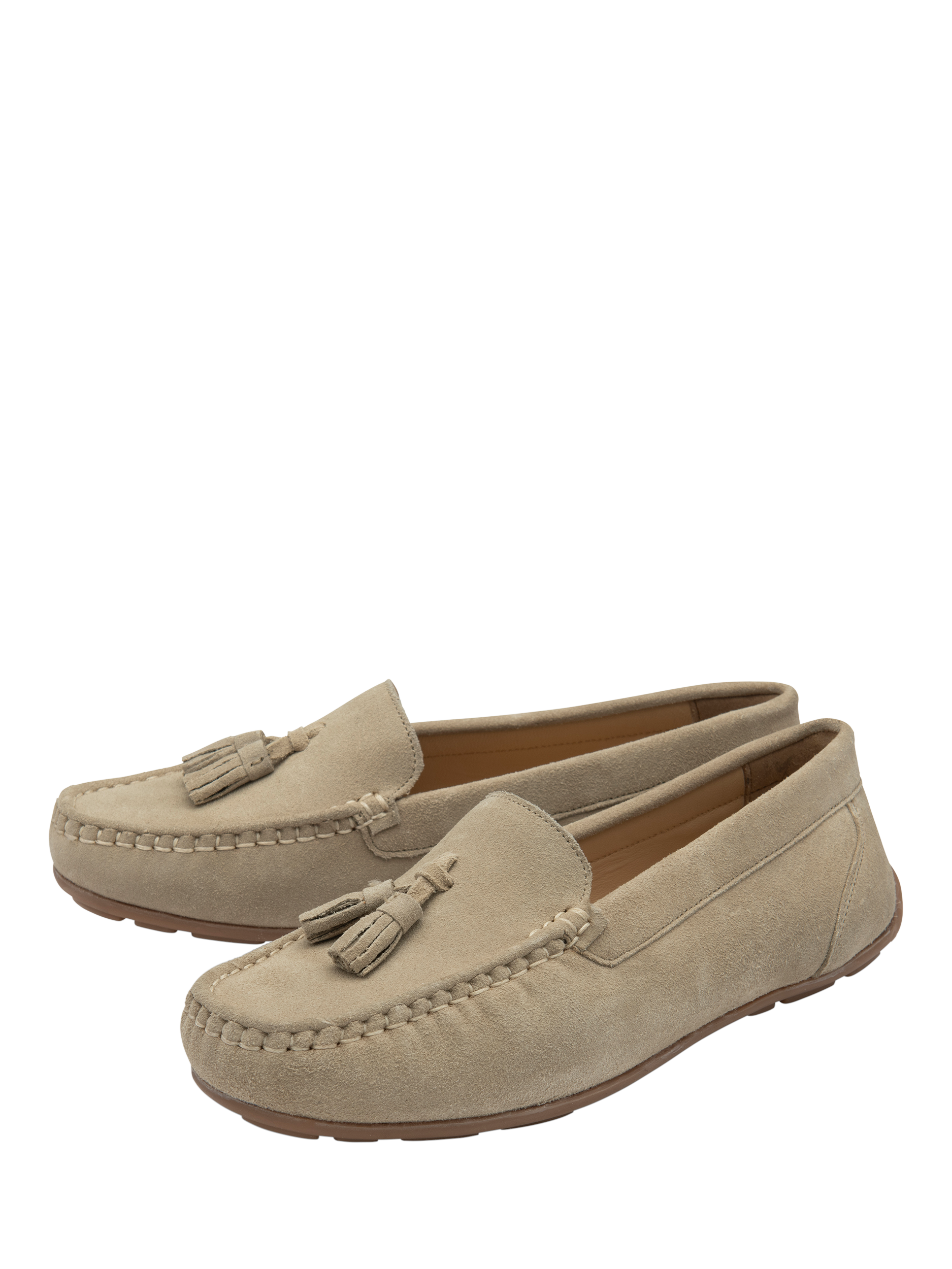 Product image 2 of 4, which shows Ravel Bute Leather Loafers, Taupe, 4