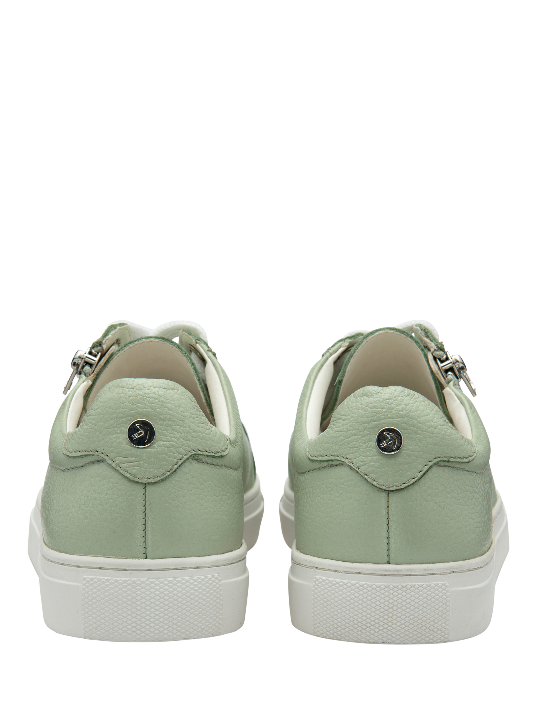 Product image 3 of 4, which shows Ravel Dinley Leather Lace Up Trainers, Green, 3