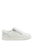 Ravel Gage Leather Zip Detail Trainers, White