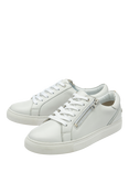 Ravel Gage Leather Zip Detail Trainers, White
