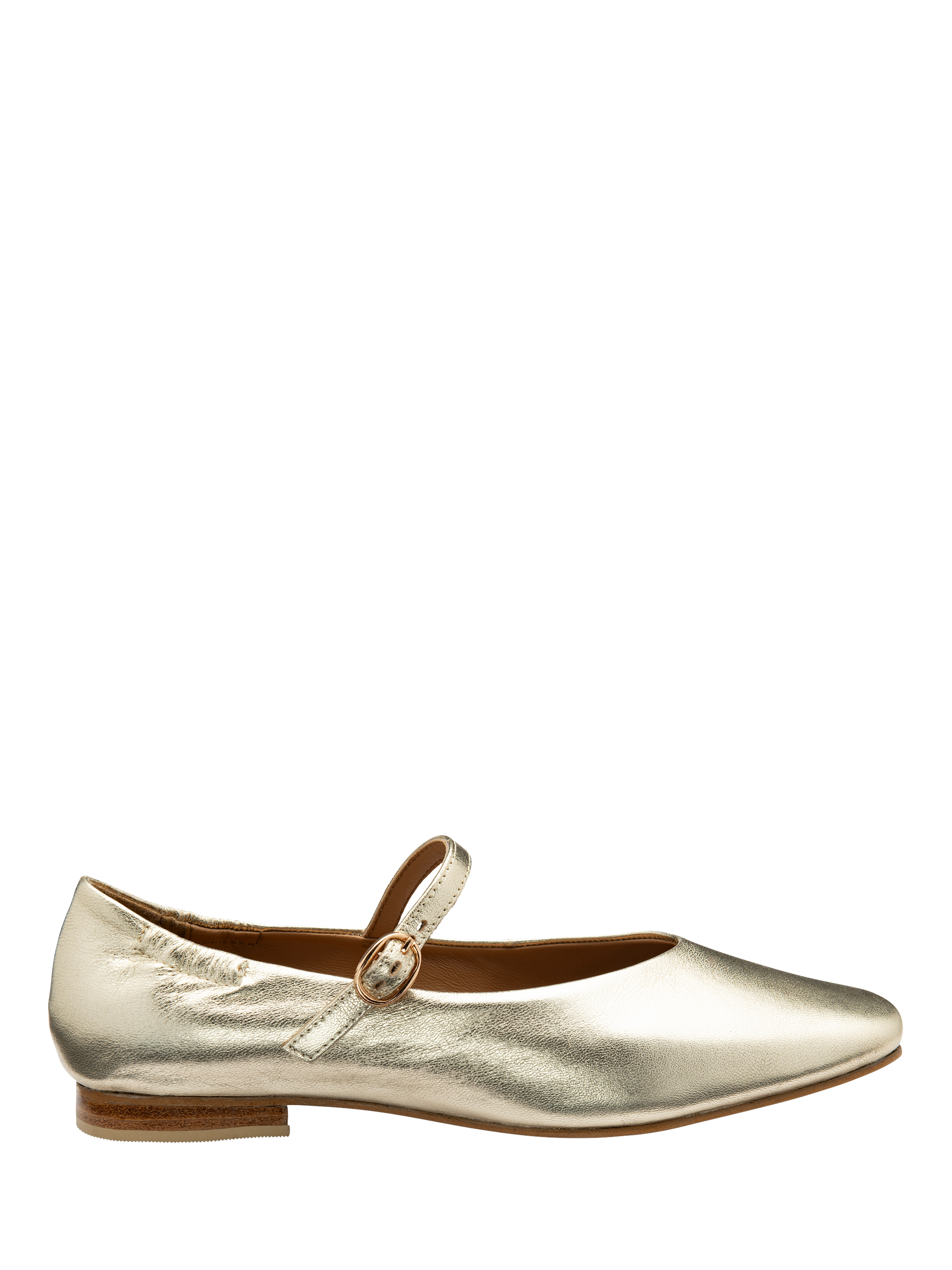 Product image 1 of 4, which shows Ravel Lanton Leather Mary Janes, Gold, 3