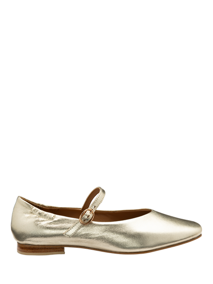 Ravel Lanton Leather Mary Janes, Gold