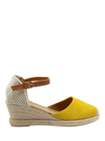 Ravel Rhea Suede Wedge Heeled Espadrilles, Lemon