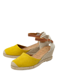 Ravel Rhea Suede Wedge Heeled Espadrilles, Lemon