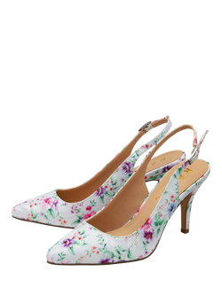 Ravel Kavan Pointed Slingback Heeled Courts - view 2, White