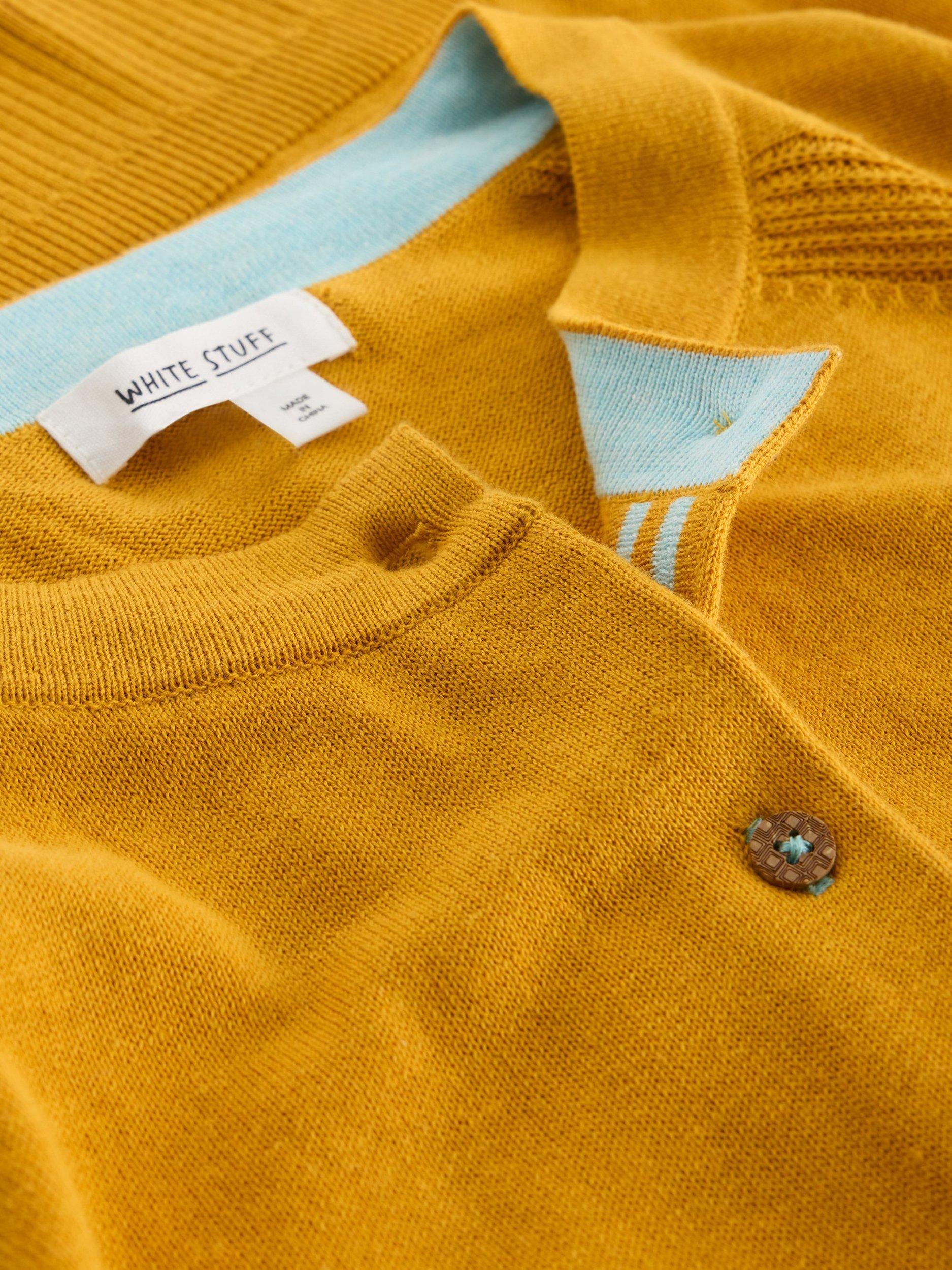 Product image 5 of 5, which shows White Stuff Lulu Organic Cotton Cardigan, Mid Yellow, 6