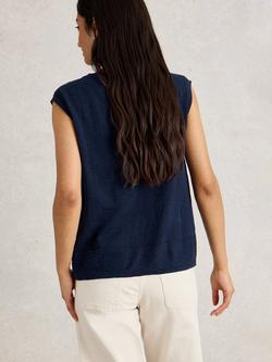 White Stuff Naria Tank, Dark Navy - view 2, Dark Navy
