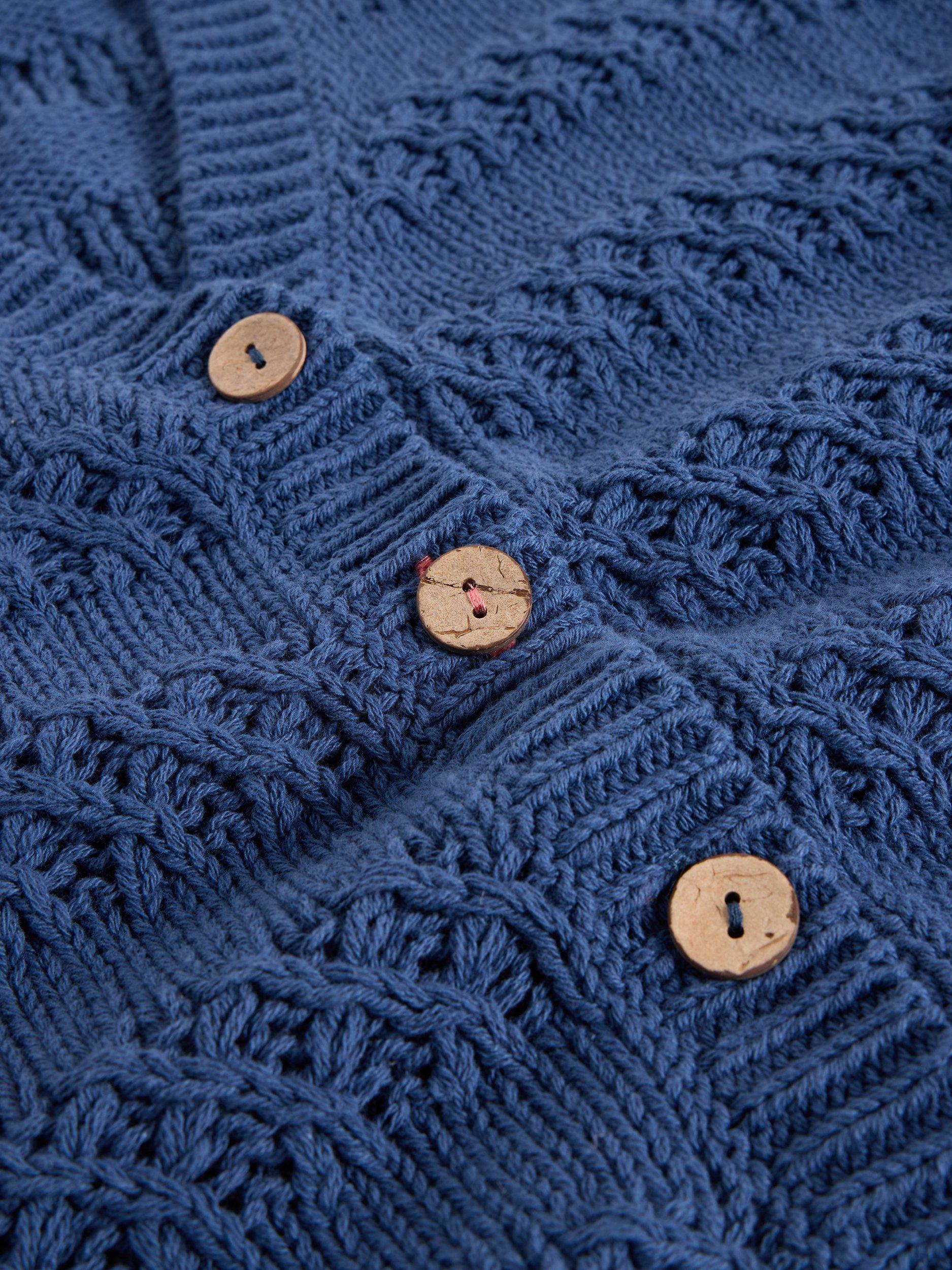 Product image 6 of 6, which shows White Stuff Tessa Organic Cotton Tank Cardigan, Navy Blue, S
