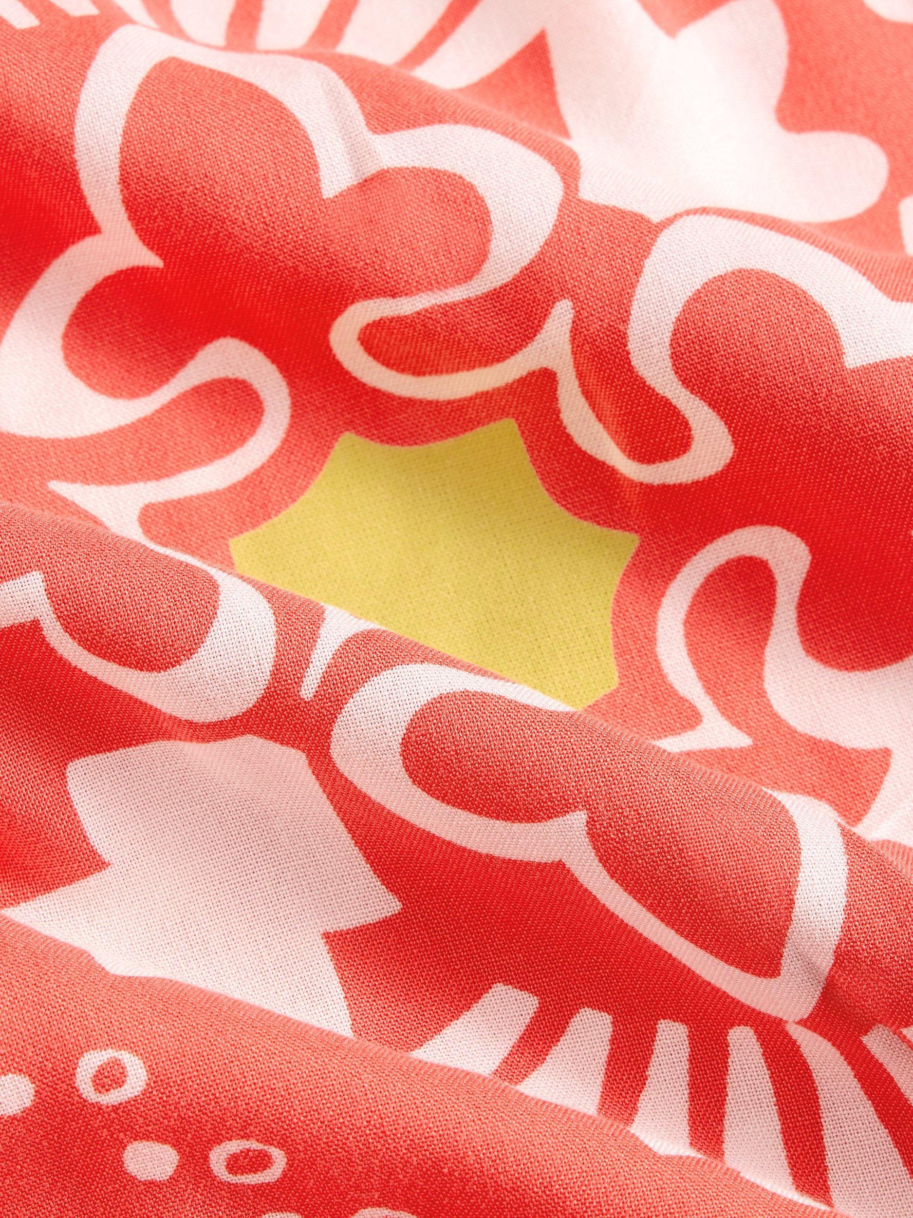 Product image 6 of 6, which shows White Stuff Lucy Floral V-Neck Midi Dress, Orange, 8