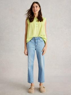White Stuff Blake Straight Cropped Jeans, Light Denim, Light Denim