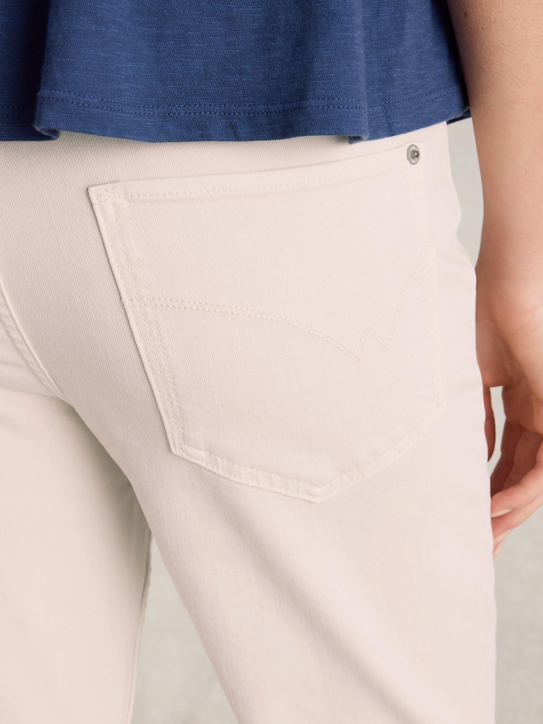 Product image 3 of 6, which shows White Stuff Blake Straight Leg Jeans, Natural White, 6S