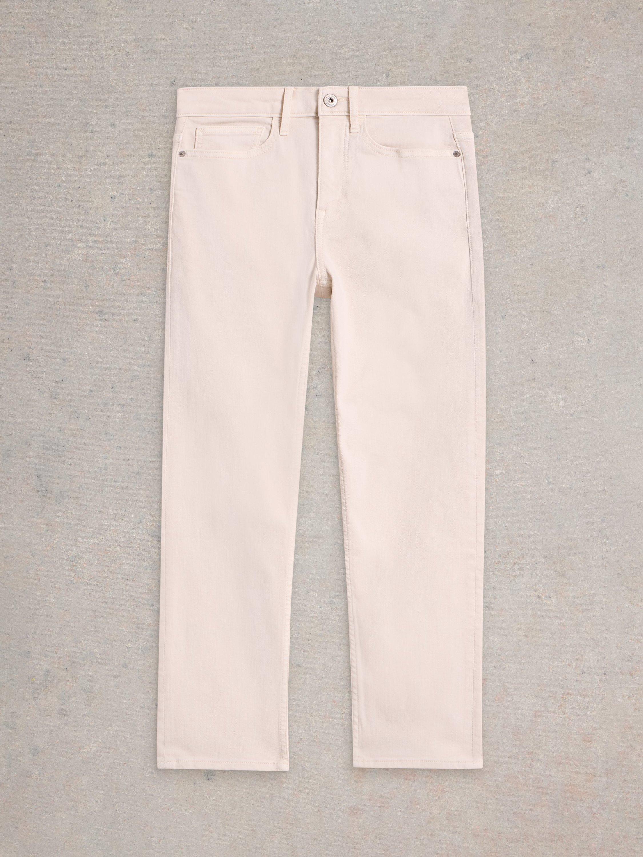 Product image 5 of 6, which shows White Stuff Blake Straight Leg Jeans, Natural White, 6S