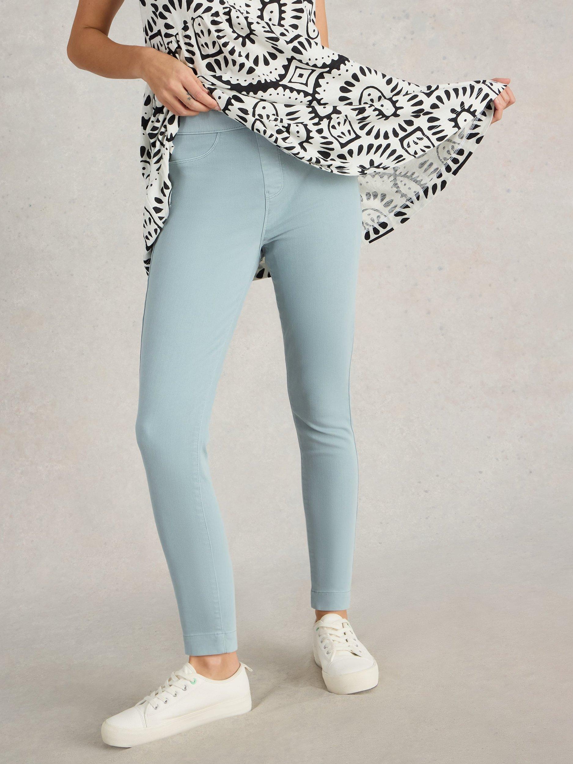 Product image 4 of 6, which shows White Stuff Janey Jeggings, Mid Blue, 10R