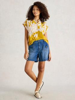 White Stuff Mollie Combat Denim Shorts, Dark Blue, Dark Blue