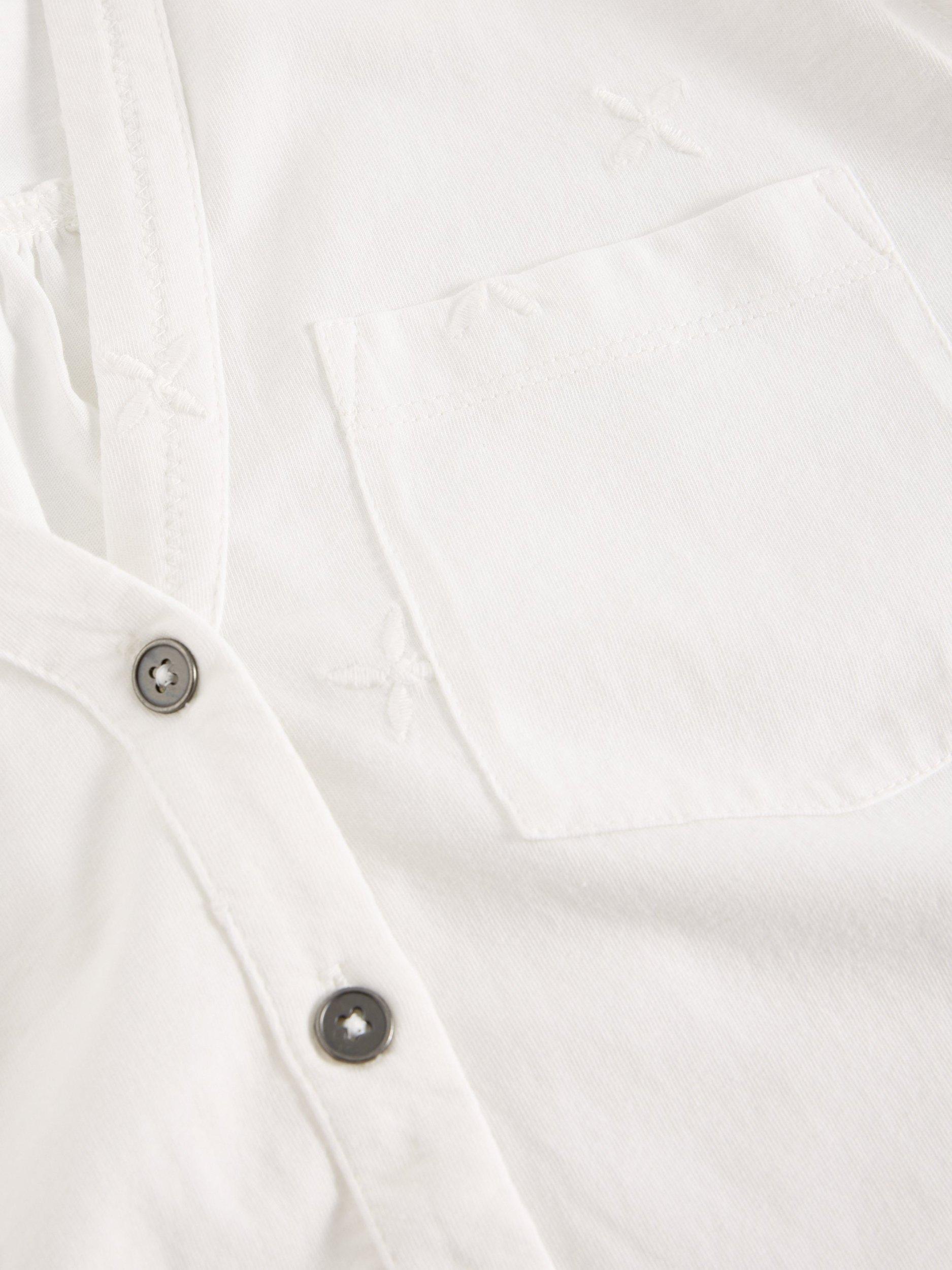 Product image 6 of 6, which shows White Stuff Annie Longline Shirt, White, 10