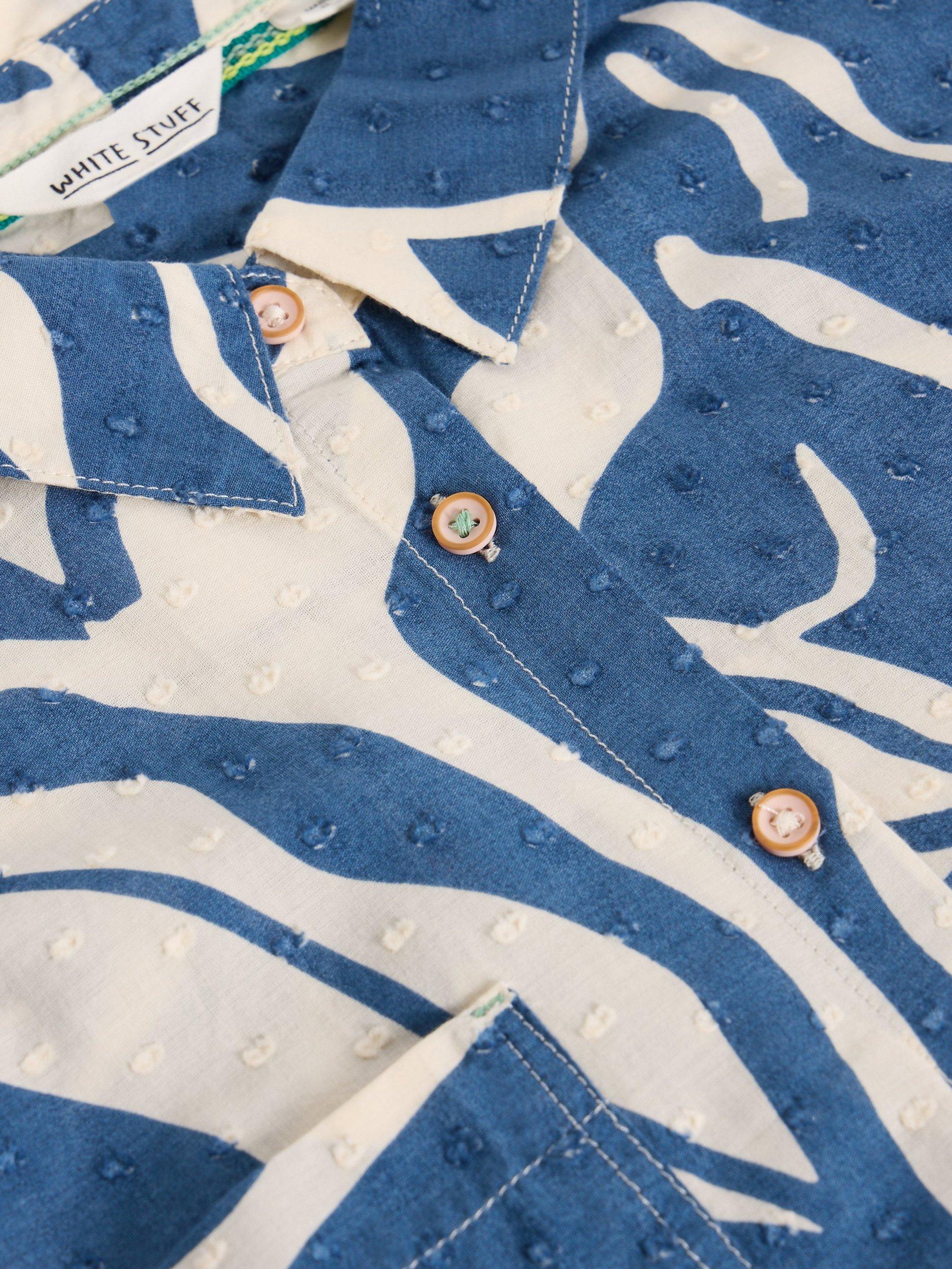 Product image 6 of 6, which shows White Stuff Ellie Floral Organic Cotton Shirt, Navy, 6