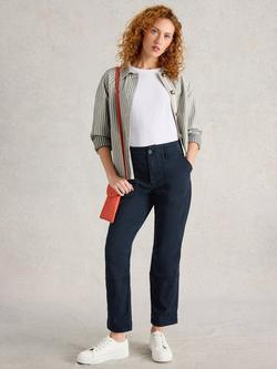 White Stuff Blaire Cropped Trousers, Dark Navy, Dark Navy