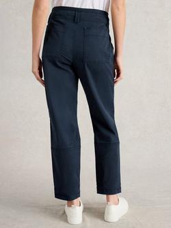 White Stuff Blaire Cropped Trousers, Dark Navy - view 2, Dark Navy