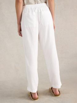 White Stuff Elle Linen Blend Trousers, White - view 2, White