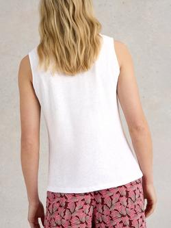 White Stuff Ellie Linen Blend Vest, White - view 2, White