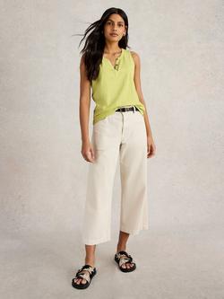 White Stuff Lola Cotton Vest Top, Light Yellow