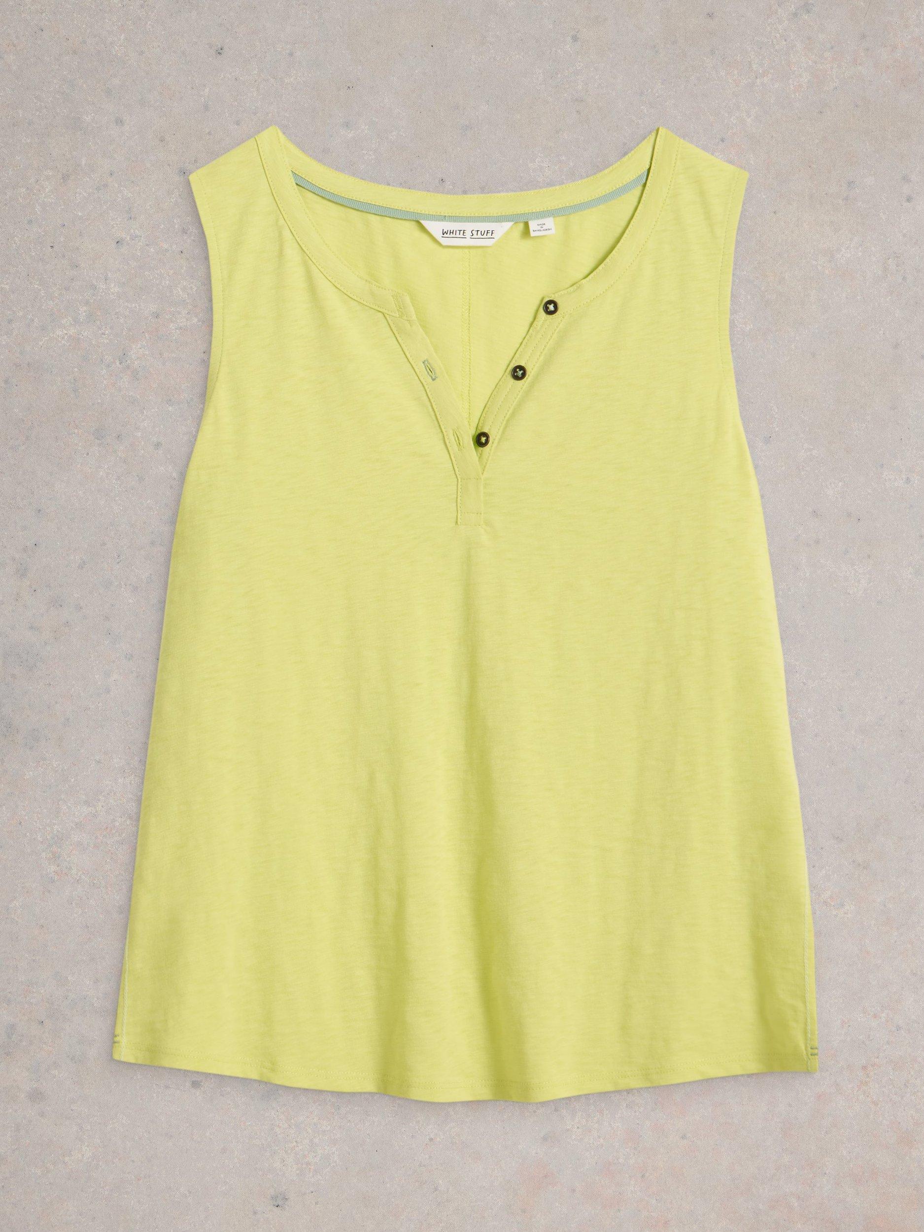 Product image 5 of 6, which shows White Stuff Lola Cotton Vest Top, Light Yellow, 14