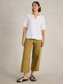 White Stuff Weaver Organic Cotton Top, White, White