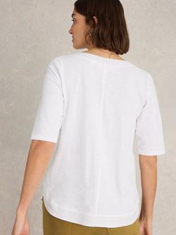 White Stuff Weaver Organic Cotton Top, White - view 2, White
