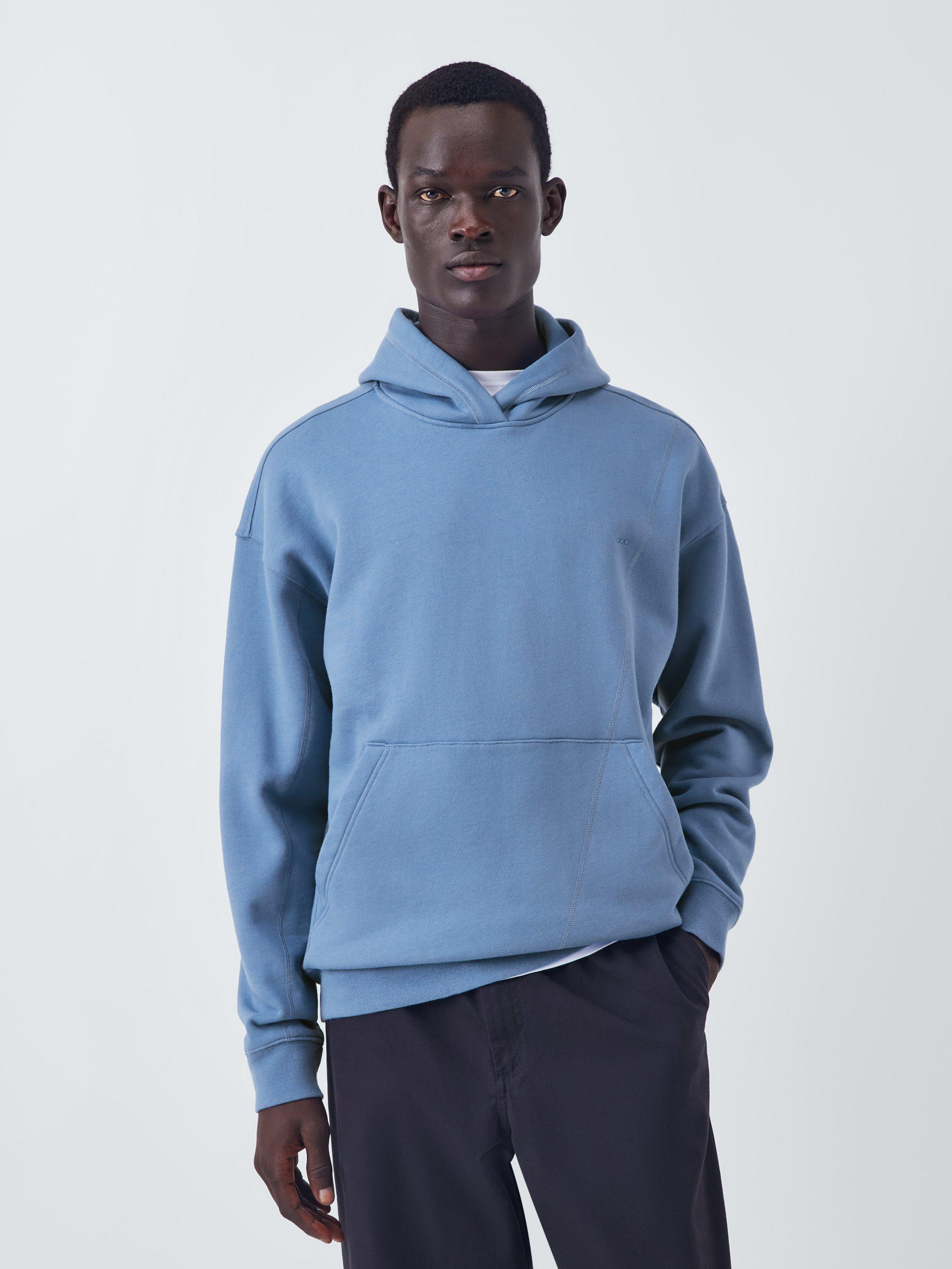 Product image 1 of 6, which shows Kin Asymmetrical Cotton Blend Hoodie, Tradewinds, S