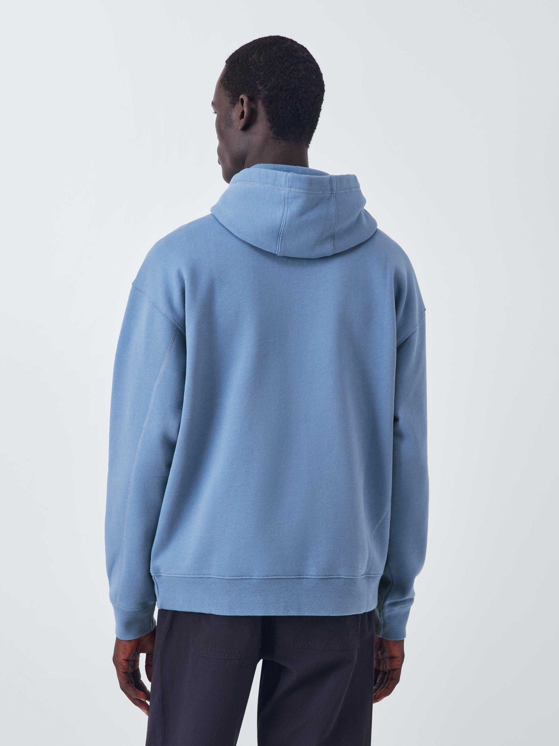 Product image 2 of 6, which shows Kin Asymmetrical Cotton Blend Hoodie, Tradewinds, S