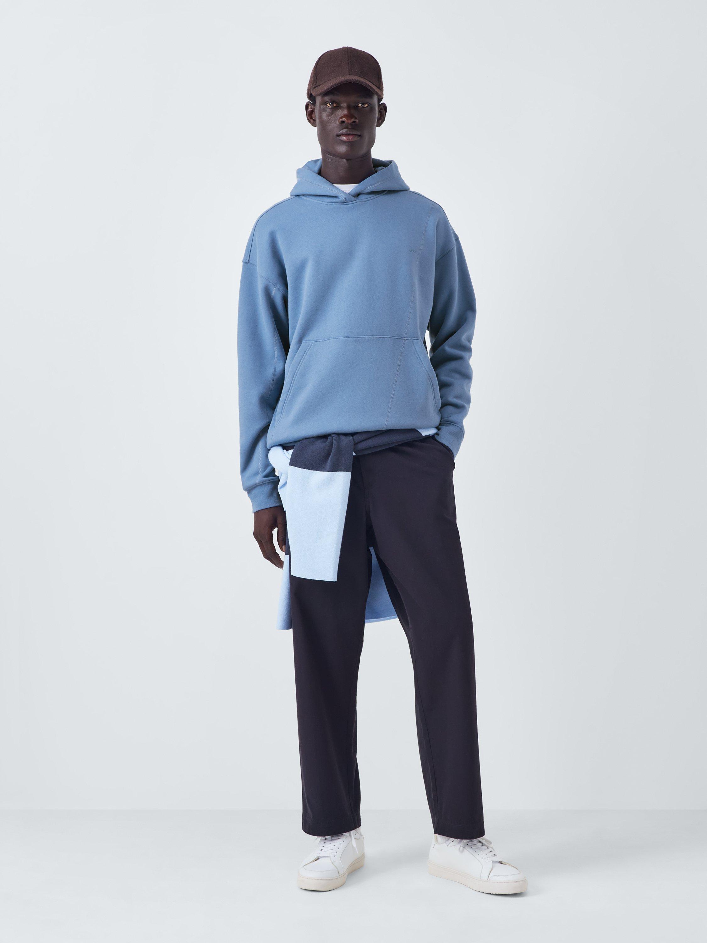 Product image 3 of 6, which shows Kin Asymmetrical Cotton Blend Hoodie, Tradewinds, S