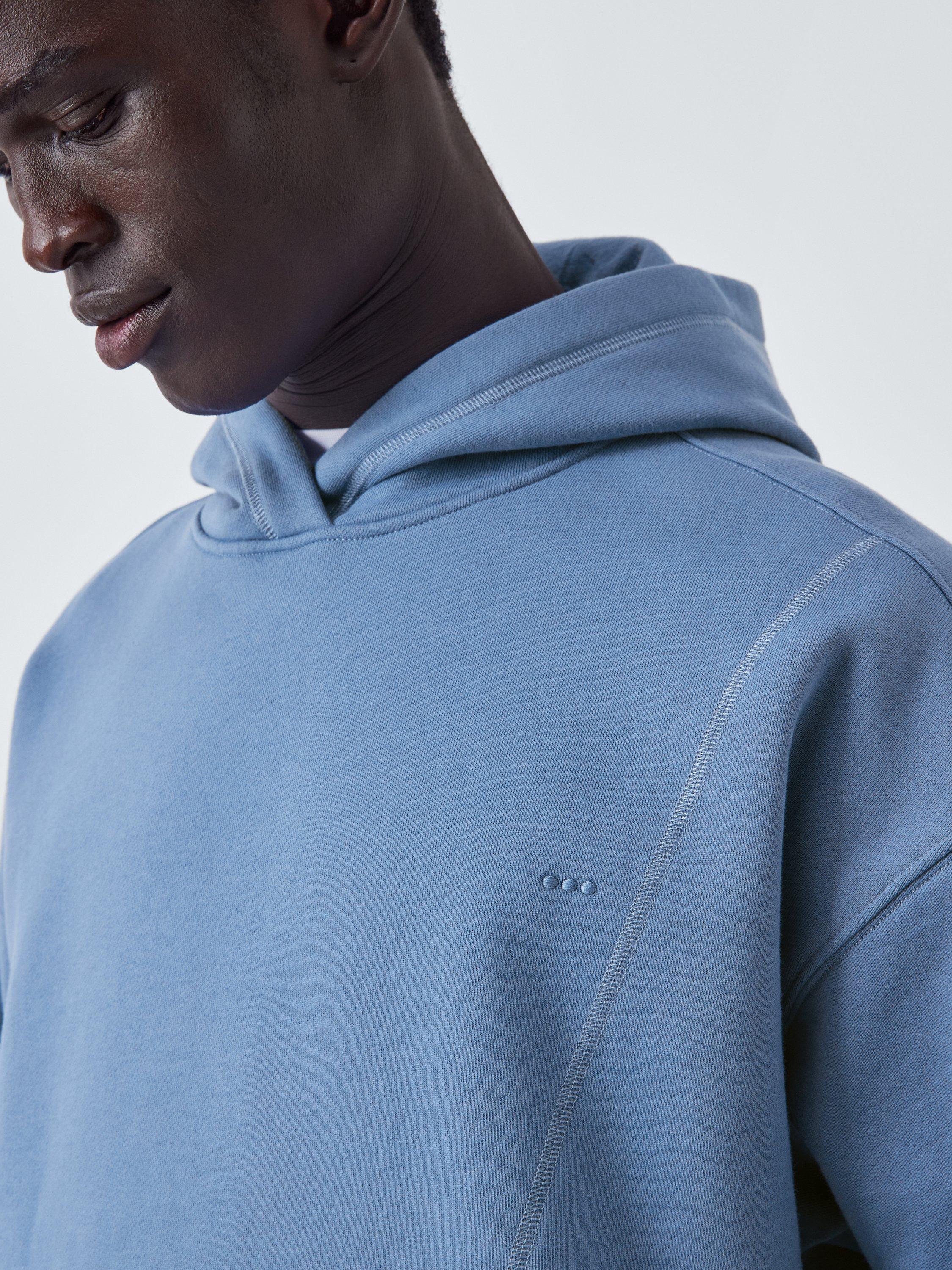 Product image 5 of 6, which shows Kin Asymmetrical Cotton Blend Hoodie, Tradewinds, S