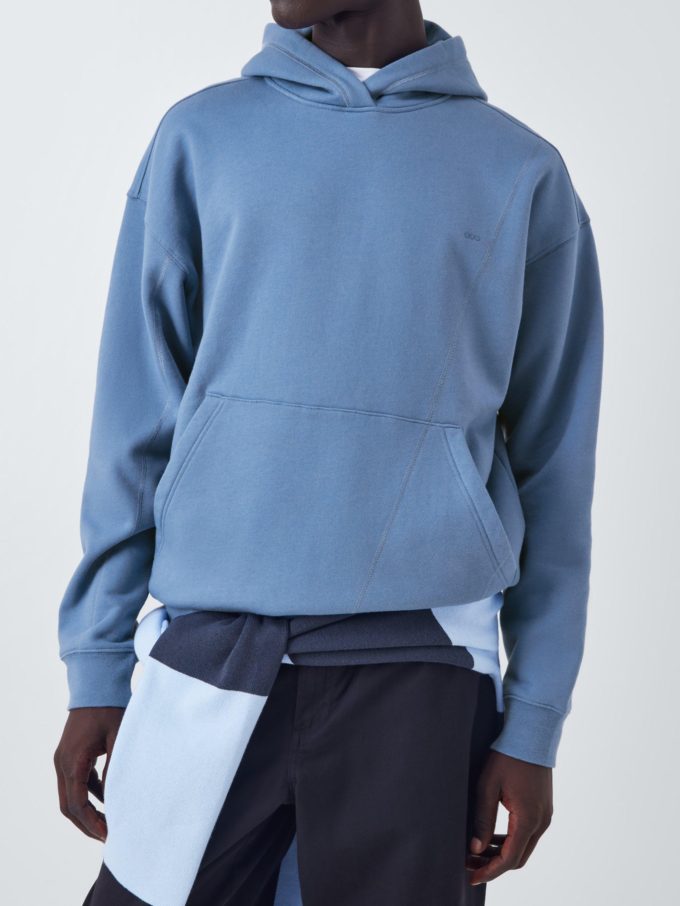 Product image 6 of 6, which shows Kin Asymmetrical Cotton Blend Hoodie, Tradewinds, S