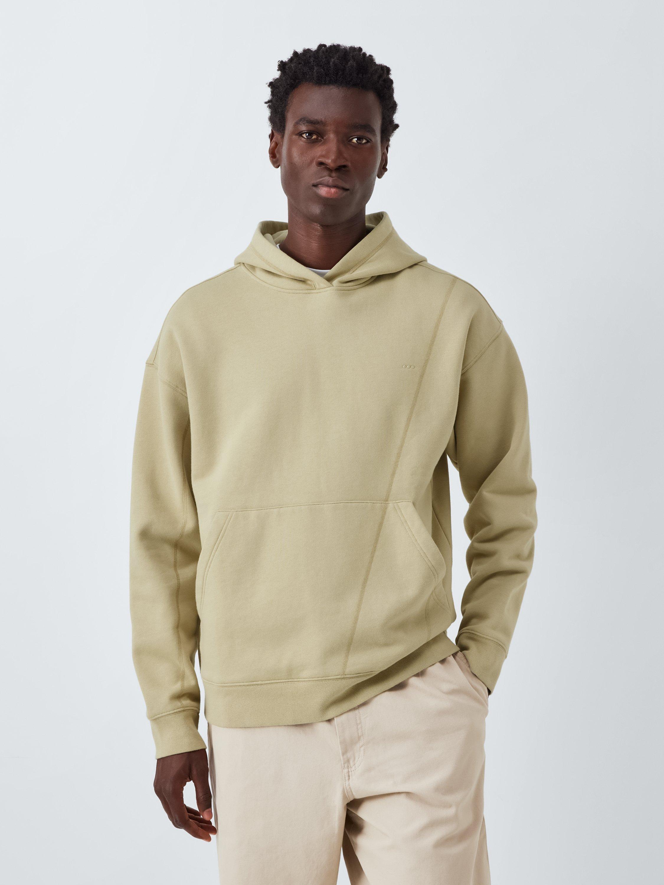 Product image 1 of 6, which shows Kin Asymmetrical Cotton Blend Hoodie, Eucalyptus, M