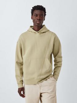 Kin Asymmetrical Cotton Blend Hoodie, Eucalyptus