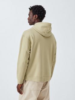 Kin Asymmetrical Cotton Blend Hoodie - view 2, Eucalyptus