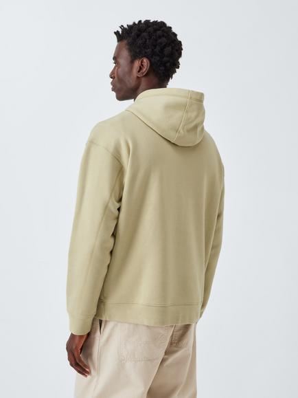 Kin Asymmetrical Cotton Blend Hoodie - view 2, Eucalyptus