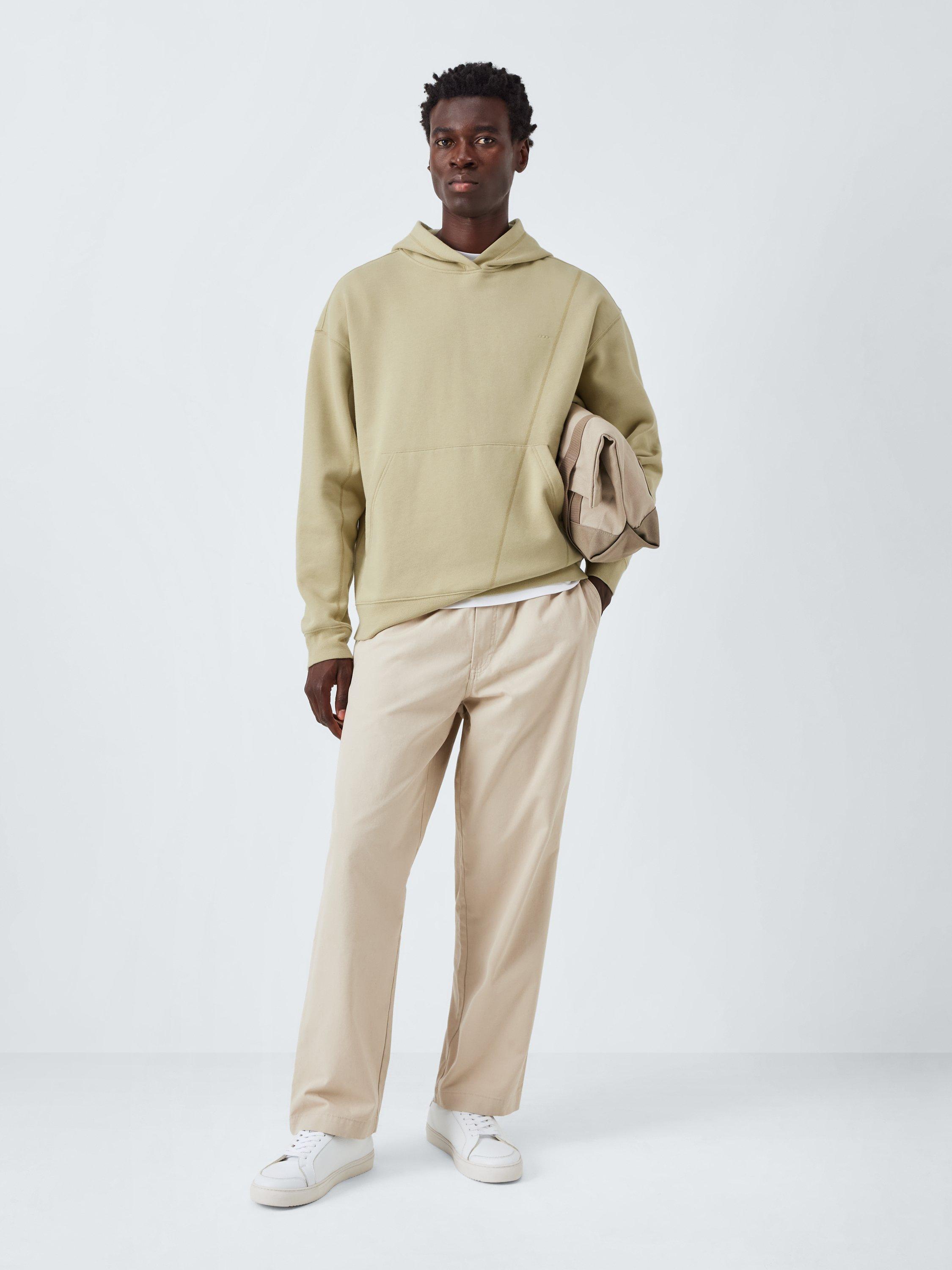 Product image 3 of 6, which shows Kin Asymmetrical Cotton Blend Hoodie, Eucalyptus, M