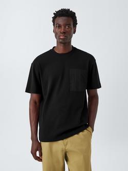 Kin Nylon Pocket Cotton T-Shirt, Black